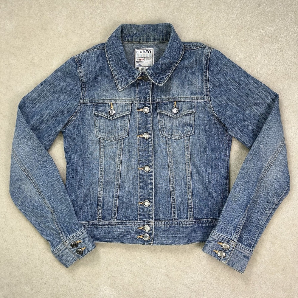 Vintage Y2K Old Navy Womens Small Jean Jacket Denim Trucker